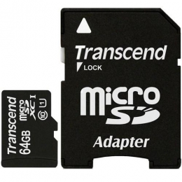 Transcend microSDXC 64GB UHS-I Premium 300X (adaptor inc.) [Item Discontinued]