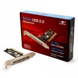 Vantec UGT-PC210 5-Port USB 2.0 PCI Host Card Retail [Item Discontinued]
