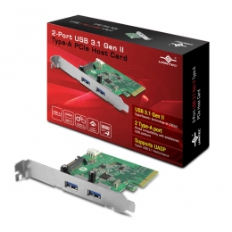 Vantec UGT-PC370A 2-Port USB 3.1 Gen II Type-A PCIe Host Card Retail [Item Discontinued]