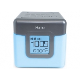 IHOME BLUETOOTH COLOR CHANGING DUAL ALARM CLOCK FM RADIO WITH USB CHARGING WHITE [Item Discontinued]