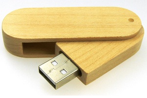 USB Promo Wood Swivel Usb drive